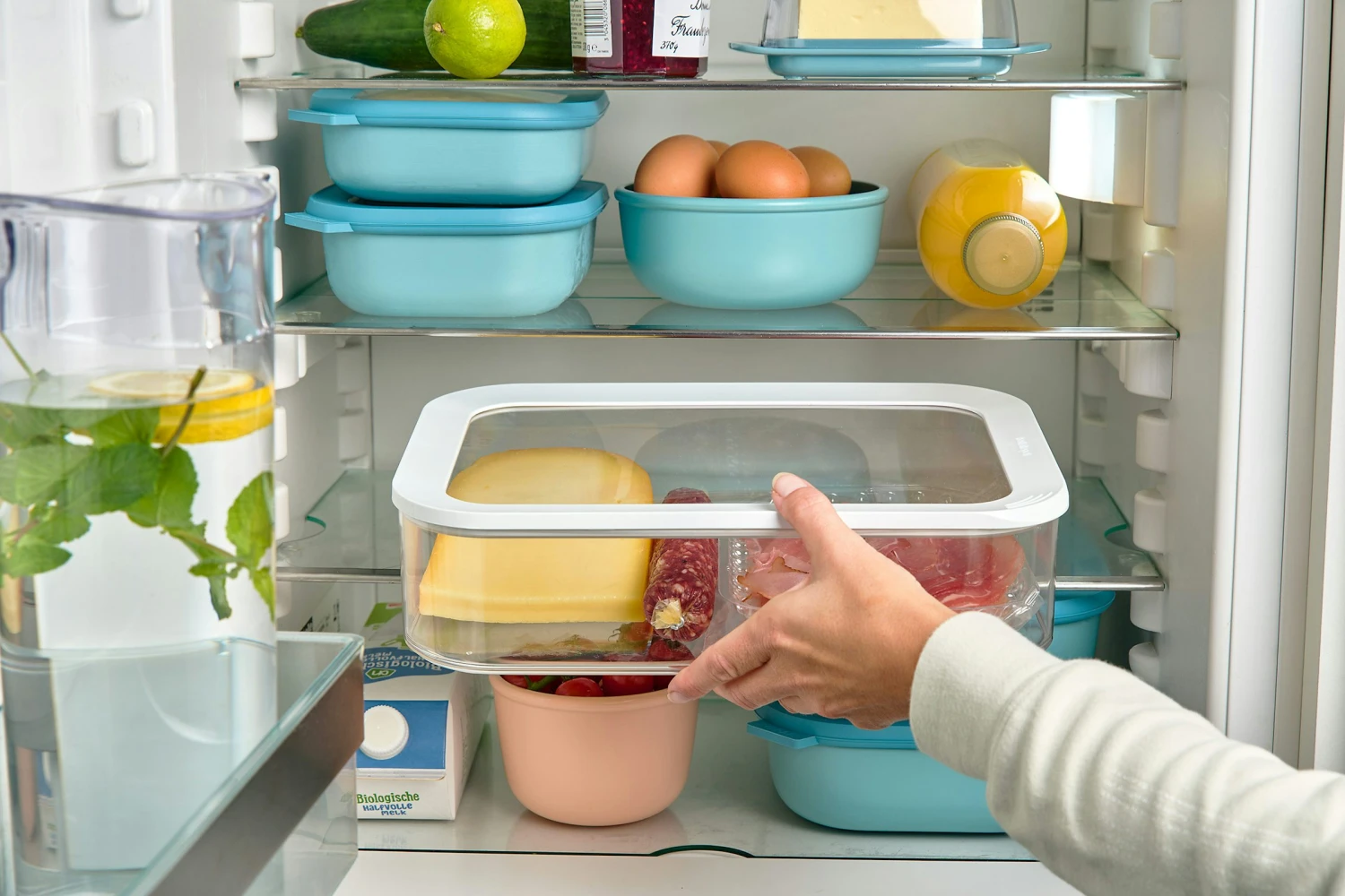 Mepal Kaasdoos Modula - Wit 4 Mepal Kaasdoos Modula - Wit - Afbeelding 2