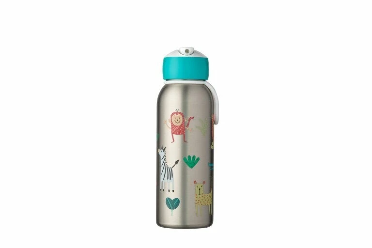 Mepal Isoleerfles Flip-up Campus 350 Ml - Animal Friends 3 Mepal Isoleerfles Flip-up Campus 350 Ml - Animal Friends
