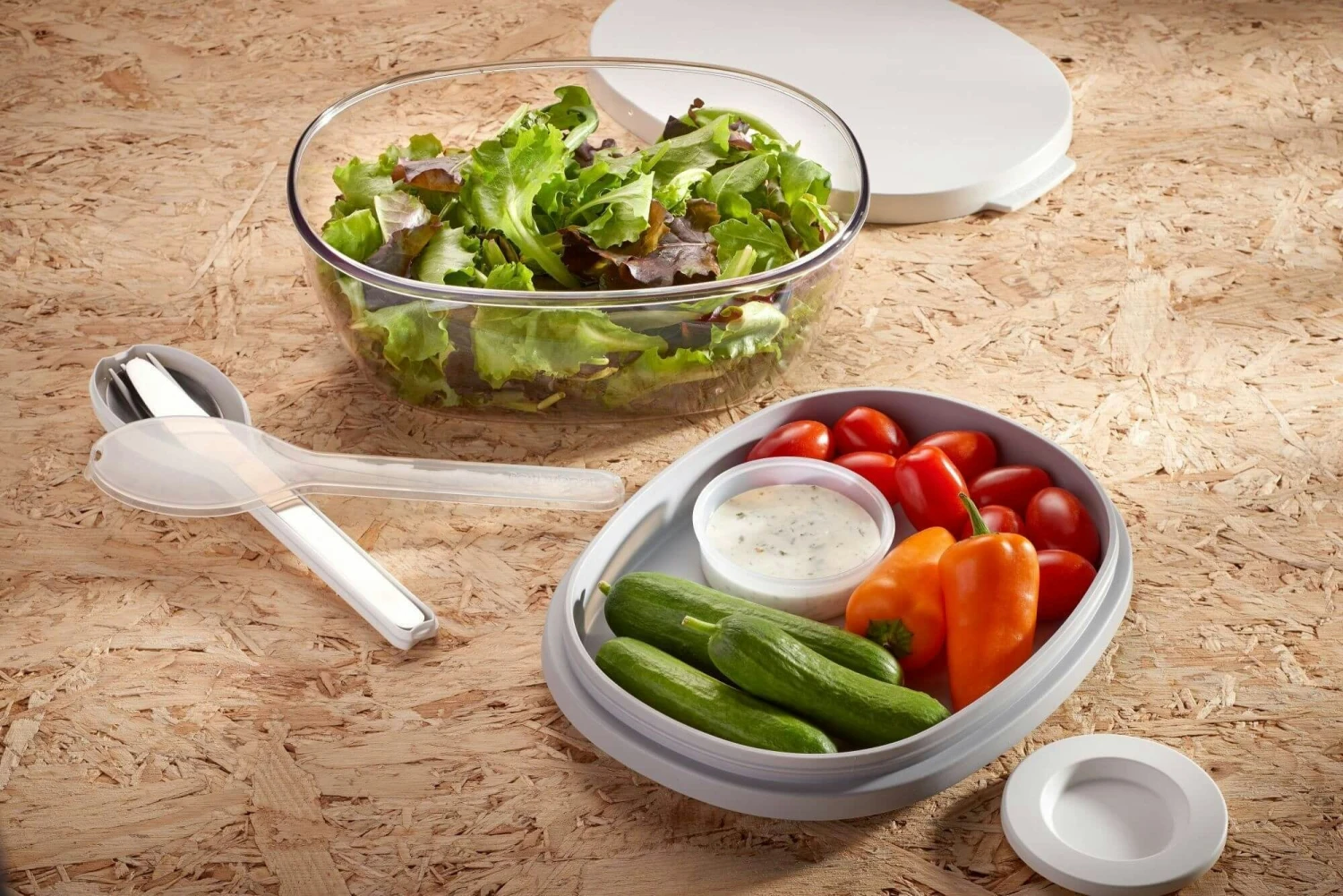 Mepal Saladbox Ellipse - Wit OP=OP 5 Mepal Saladbox Ellipse - Wit OP=OP - Afbeelding 3