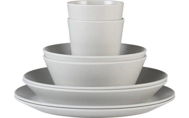 Mepal Bloom Melamine Servies Set 8 Stuks Kiezelzwart 3 Mepal Bloom Melamine Servies Set 8 Stuks Kiezelzwart
