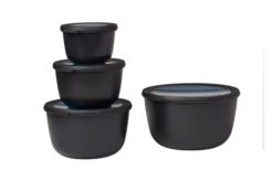 Mepal Cirqula Multi Bowl Set Rond 4 Stuks 500 / 1000 / 2000 / 3000 Ml Nordic Black