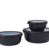 Mepal Cirqula Multi Bowl Set Rond 3 Stuks 350 / 750 / 1250 Ml Nordic Black -Mepal Winkel 752694 5025309 1