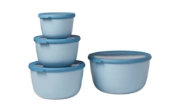 Mepal Cirqula Multi Bowl Set Rond 4 Stuks 500 / 1000 / 2000 / 3000 Ml Nordic Blue -Mepal Winkel 752736 5025375