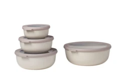 Mepal Cirqula Multi Bowl Set Rond 4 Stuks 350 / 750 / 1250 / 2250 Ml Nordic White -Mepal Winkel 752754 5025369
