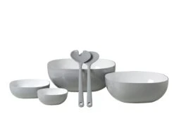 Mepal Schaal Synthesis 600 Ml - Grey -Mepal Winkel synthesis serving bowl set with salad server set grey 2022 09 02 124909 mdrt